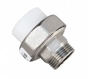 Муфта PP-R разъемн. со сгоном с нар.р. D  20х 1/2 (белая) Valfex 10156015 thumbnail